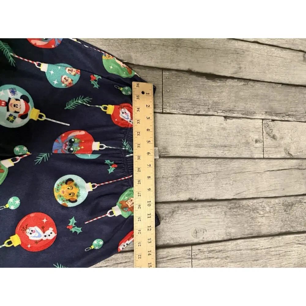 Women’s Disney Christmas Lounge Joggers Sz Small Ornaments Stitch Simba Woody - Picture 5 of 8